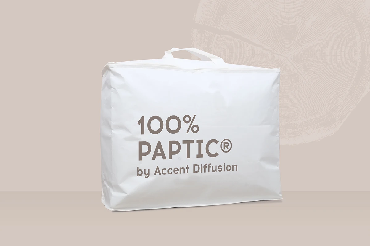 valisette en paptic avec fermeture éclair recyclable