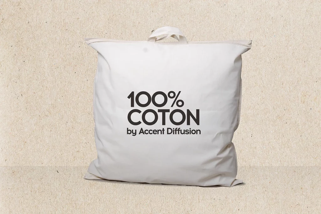 sac à oreiller en coton naturel