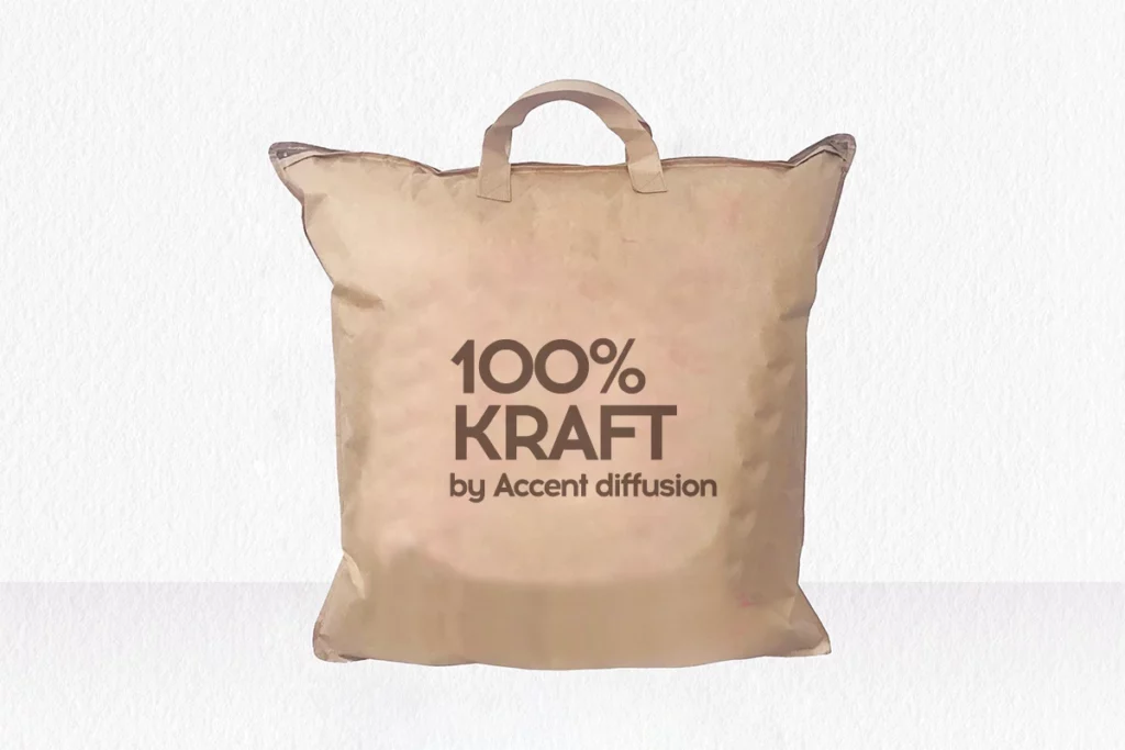 housse emballage oreiller en papier kraft