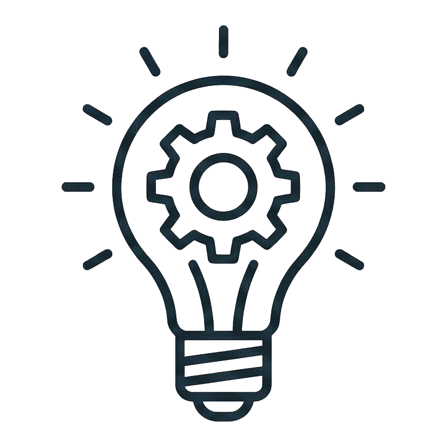 pictogramme d'une ampoule qui reflète la volonté d'accent diffusion à toujours innover dans ses emballages