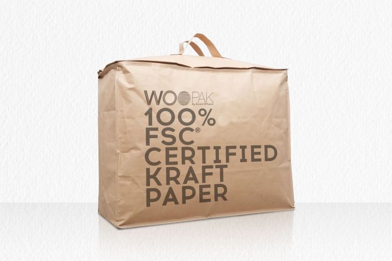 FSC kraft quilt and pillow bag